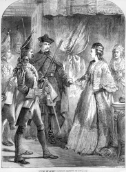 Die Verhaftung von Caroline Matilda, Königin von Dänemark und Norwegen im Jahr 1772